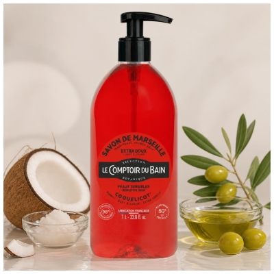 Le Comptoir du Bain Savon de Marseille Coquelicot Extra Doux 1 l