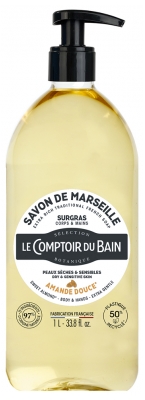 Le Comptoir du Bain Savon de Marseille Surgras à l'Amande Douce 1 L