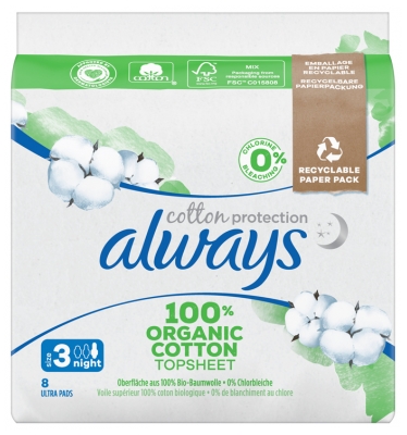 Always Nouveau - Serviettes Cotton Protection Night