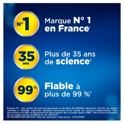 Clearblue Test d'Ovulation Digital Avancé 2 Hormones (4 Jours de Fertilité) X10