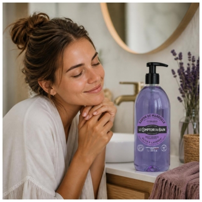 Le Comptoir du Bain Savon de Marseille Olive Lavande Extra Doux 1 l