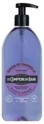 Le Comptoir du Bain Savon de Marseille Olive Lavande Extra Doux 1 l
