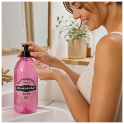 Le Comptoir du Bain Savon de Marseille Rose Extra Doux 1 l