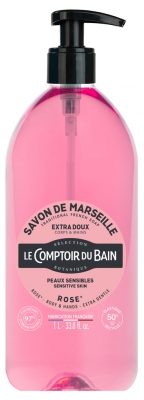 Le Comptoir du Bain Savon de Marseille Rose Extra Doux 1 l