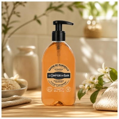 Le Comptoir du Bain Savon de Marseille Fleur d'Oranger Extra Doux 500 ml