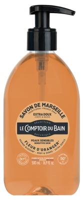 Le Comptoir du Bain Savon de Marseille Fleur d'Oranger Extra Doux 500 ml