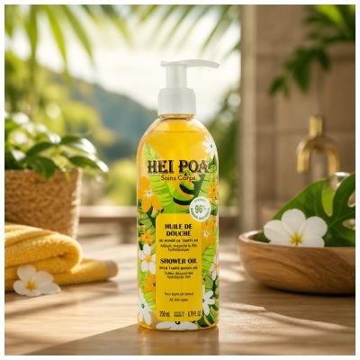 Hei Poa Huile de Douche au Monoï de Tahiti 250 ML