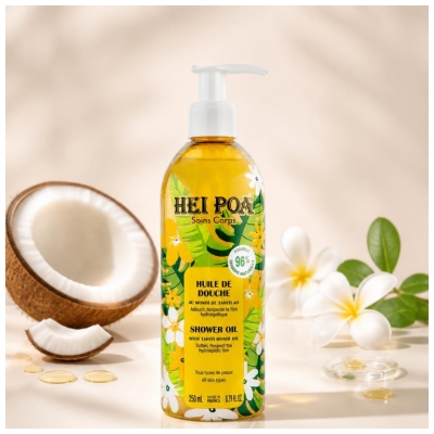 Hei Poa Huile de Douche au Monoï de Tahiti 250 ML