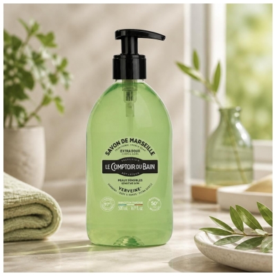 Le Comptoir du Bain Savon de Marseille Verveine Extra Doux 500 ml