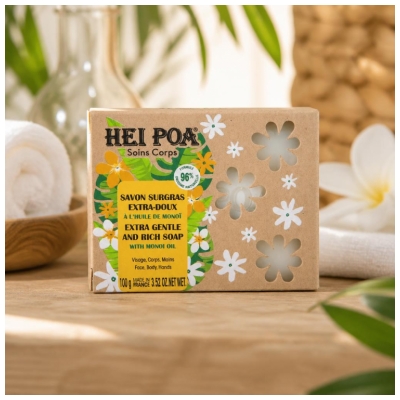 Hei Poa Savon Surgras Extra-Doux 100 Grammes