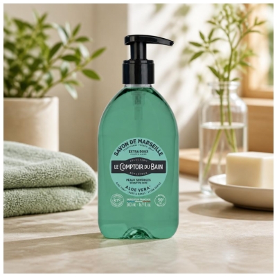 Le Comptoir du Bain Savon de Marseille Aloe Vera Extra Doux 500 ml