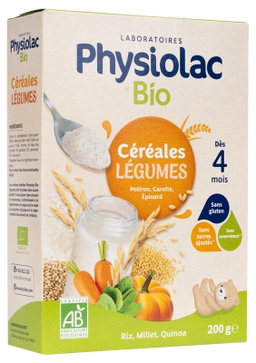 Physiolac Bio Céréales Légumes 200 g