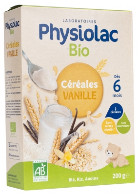 Physiolac Bio Céréales Vanille 200 g