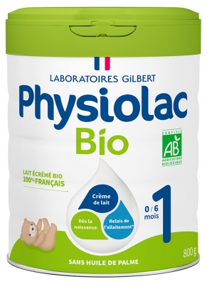 Physiolac Bio 1 800 g Certbio