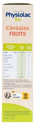 Physiolac Bio Céréales Fruits 200 g