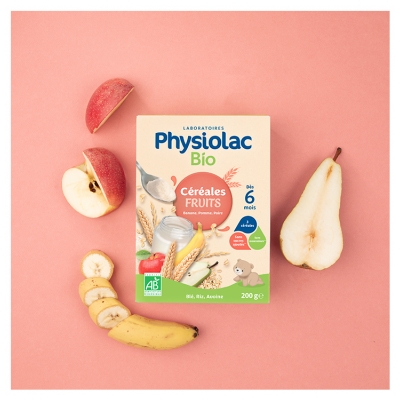 Physiolac Bio Céréales Fruits 200 g