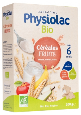 Physiolac Bio Céréales Fruits 200 g