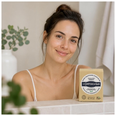 Le Comptoir du Bain Savon d'Alep Surgras Solide Peaux Très Sèches 190 g