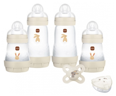 MAM Coffret Naissance - 4 Biberons + 1 Sucette + 1 Boite Doseuse