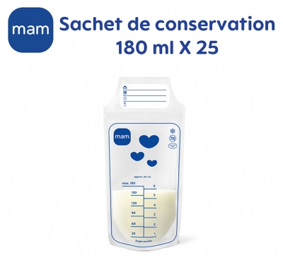 MAM 25 Sachets de Conservation pour Lait Maternel 