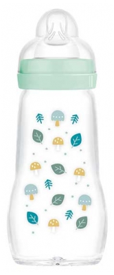 MAM Biberon Verre Premium 260 ml 2 Mois et + Débit 2 Moyen