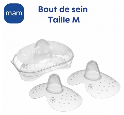 MAM Bout de Sein Silicone - Boîte de 2 - Taille : Taille M