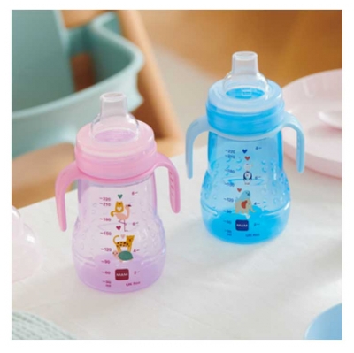 MAM Biberon de Transition 220 ml - Bec Souple Antifuite Silicone