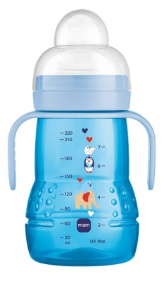 MAM Biberon de Transition 220 ml - Bec Souple Antifuite Silicone