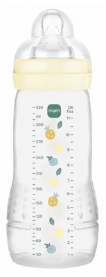 MAM Easy Active Biberon 2ème Âge Débit Très Rapide 330 ml 6 Mois et + - Couleur : Pearl