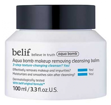 Belif Aqua Bomb Baume Nettoyant Démaquillant Toutes Peaux 100 ml