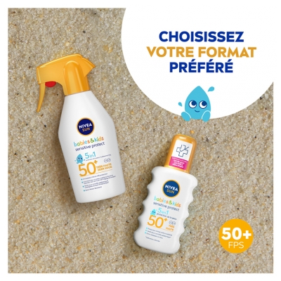 Nivea Sun Sensitive Protect Spray Babies & Kids Solaire SPF50+ 250 ml