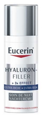 Eucerin Hyaluron-Filler + 3x Effect Soin de Nuit Extra Riche 50 ml
