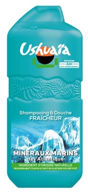 Ushuaïa Shampoing Douche Fraicheur Minéraux Marins de l'Atlantique 490 ml