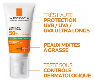 La Roche-Posay Anthelios XL Gel-Crème Toucher Sec SPF50+ Sans Parfum 50 ml