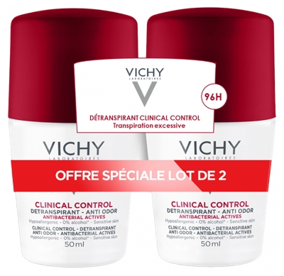 Vichy Lot*2 x 50 ml Détranspirant Anti-Odeur 96H