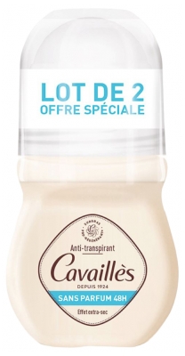 Cavaillès Absorb+ 48H Déodorant Sans Parfum Roll-On 2 x 50 ml