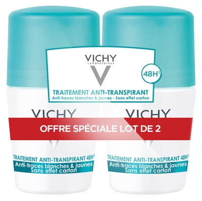 Vichy Déodorant Anti Transpirant Anti Traces Bille 48H Lot de 2 X 50 ml