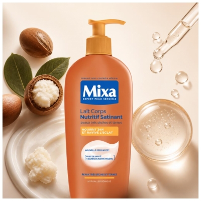 Mixa Lait Corps Nutritif Satinant Peaux Très Sèches et Ternes 250 ml