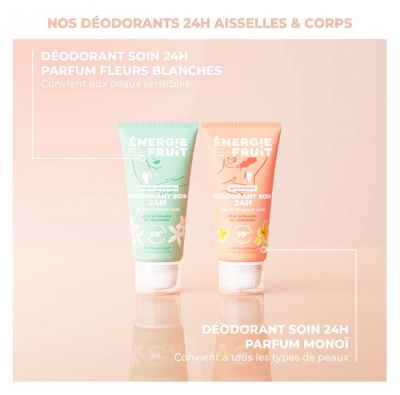Energie Fruit Déodorant Soin 24H Parfum Monoï Tous Types de Peaux 50 ml