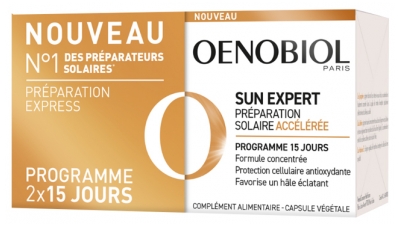 Oenobiol Sun Expert Préparateur Solaire Accélérée 15 jours Lot 2 x 15 capsules