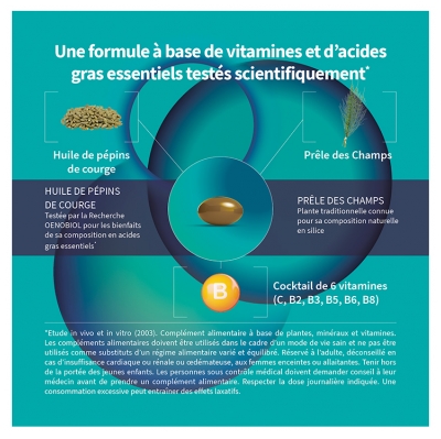 Oenobiol Hair Expert Chute de Cheveux Complément Alimentaire 2 Mois + 1 Mois Offert