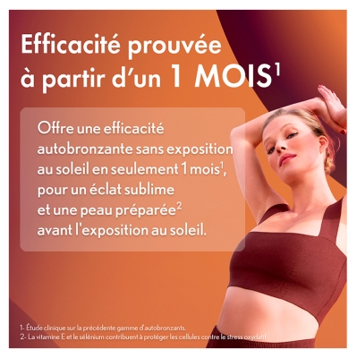 Oenobiol Perfect Bronze Solaire 2 en 1 - Autobronzant & Préparateur Solaire - 30 Capsules