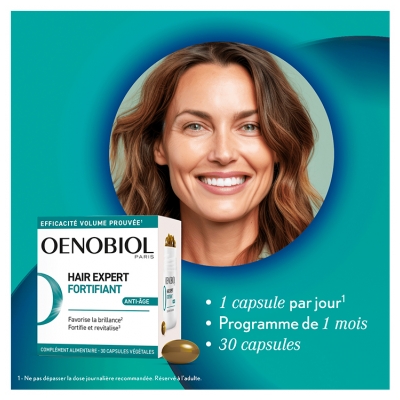 Oenobiol Haïr Expert Fortifiant Anti-Âge Complément Alimentaire - 30 Capsules