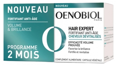 Oenobiol Haïr Expert Fortifiant Anti-Âge Complément Alimentaire - Duos 2 x 30 Capsules