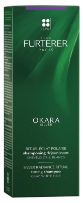 René Furterer Okara Silver Rituel Éclat Polaire Shampoing Déjaunissant Cheveux Gris et Blanc 200 ml