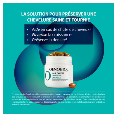 Oenobiol Haïr Expert Chute de Cheveux Complément Alimentaire - 60 Capsules