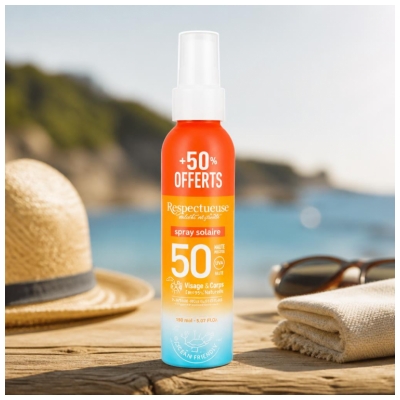Respectueuse Spray Solaire Visage & Corps SPF50 150 ml