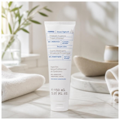 Korres Yaourt Grec Crème Probiotiques Nettoyante Moussante 150 ml