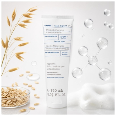 Korres Yaourt Grec Crème Probiotiques Nettoyante Moussante 150 ml
