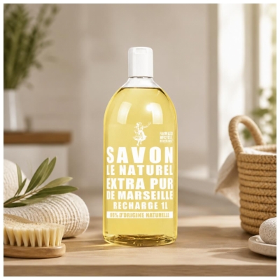 Savon Le Naturel Extra Pur de Marseille Recharge de 1 Litre